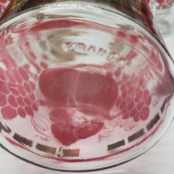 Luminarc France Vintage Gold & Red Fruit Glass Liqueur Decanter Set - Picture 12 of 12